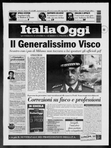 Italia oggi : quotidiano di economia finanza e politica